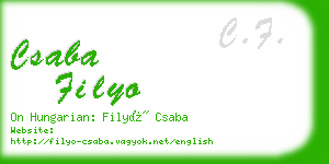 csaba filyo business card